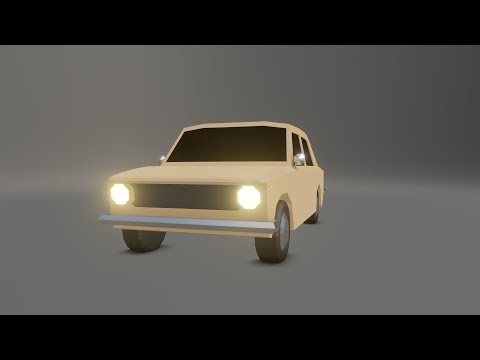 Видео: Низкополигональный автомобиль в Blender