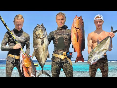 Видео: ПОДВОДНАЯ ОХОТА В РАЮ — КРАСНОЕ МОРЕ