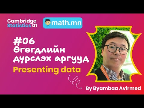 Видео: #06 Өгөгдлийн дүрслэх аргууд - Cambridge Statistics 01