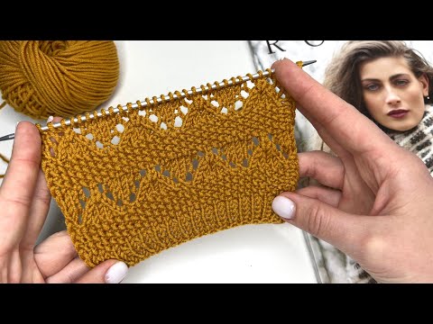 Видео: 😍👍 Такой красивый получился! Простой узор спицами! Узор для кардигана, топа, майки спицами