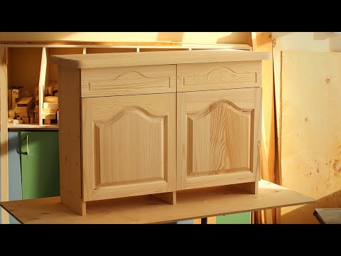 Видео: 4K Самодельный комод из натурального дерева, homemade chest of drawers