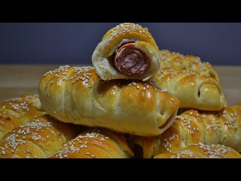 Видео: Сосиски в Тесте или Идеальный Перекус для природы, работы или дома Sausages in the dough