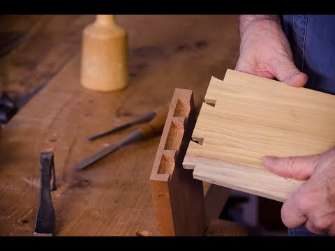 Видео: Полупотайные соединения «ласточкин хвост» для ящиков с Джеймсом Хаггеттом