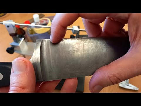 Видео: Заточка ножа X30Cr13, ч1 - слесарка, передняя ступенька