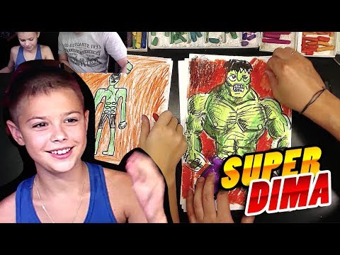Видео: Как нарисовать ХАЛКА / супре герои и Супер Дима