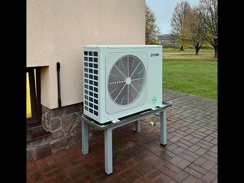 Видео: Монтаж теплового насоса York 16кВт спліт