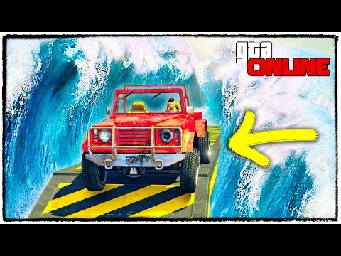 Видео: ДАВИ НА ПЕДАЛЬ, ПОКА ТЕБЯ НЕ СМЫЛО ГИГАНТСКОЕ ЦУНАМИ! САМЫЕ КРУТЫЕ ГОНКИ В GTA 5 ONLINE