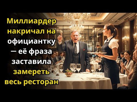 Видео: Миллиардер накричал на официантку — её фраза заставила замереть весь ресторан
