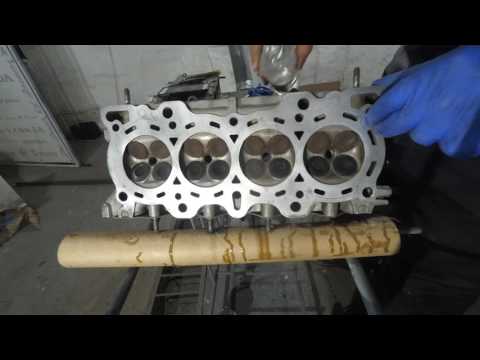 Видео: Проверка ГБЦ  после ГБО. Плоскость, герметичность клапанов,  установка. Honda cr-v rd-1