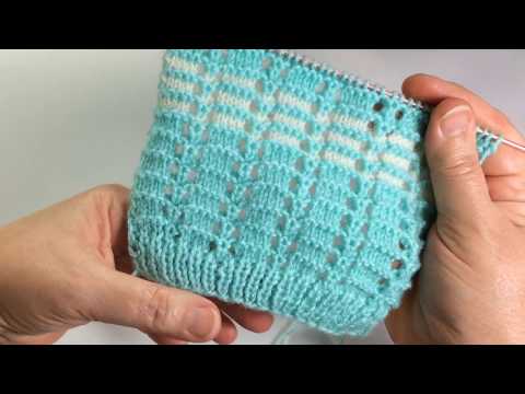 Видео: Ажур на лето / Вязание спицами / Easy Bicolor Lace Knit Pattern.