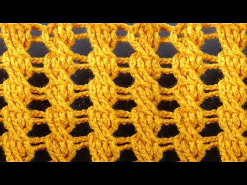 Видео: Ажурный узор с косами крючком для топика - Лучшие узоры вязания крючком 147 Crochet pattern