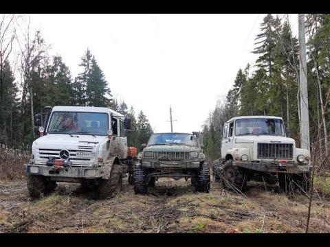 Видео: #газЕгорка, Mercedes-unimog, Jeep-lacoste и чудо монстры Ермолинских Упырей
