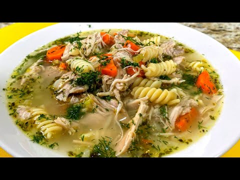 Видео: Как приготовить вкусный и полезный суп. КУРИНЫЙ СУП с лапшой, очень сытный, домашний куриный бульон.