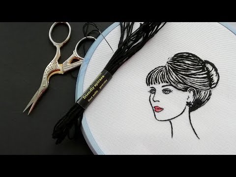 Видео: АРТ ВЫШИВКА : Леди - вышивка простыми стежками