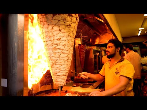 Видео: Они продают 150 кг шавармы в день!!! (не курицы донор kebab)
