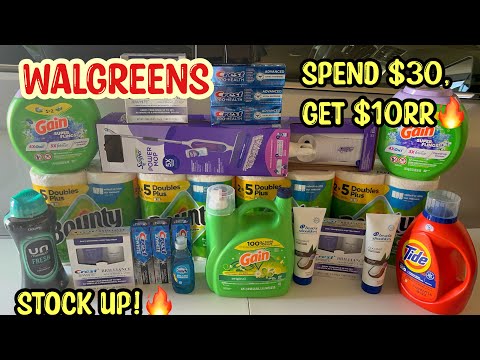 Видео: Walgreens Haul|| Скидка P&G: потратьте 30 долларов и получите скидку 10 долларов || Прикрепляйте ...