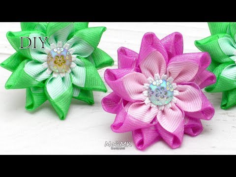 Видео: ЦВЕТЫ ИЗ ОРГАНЗЫ И РЕПСОВОЙ ЛЕНТЫ 🌸 FABRIC FLOWERS TUTORIAL 🌸 DIY