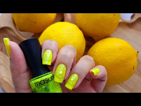 Видео: MASURA Освежающий лимонад 🍋 Маникюр обычным лаком💅