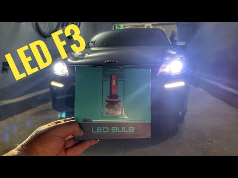 Видео: Установил Led лампы F3 в линзы HB3 KIA RIO 4 #led #f3 #kia #kiario #rio