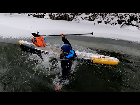 Видео: А что если упаду с SUP в холодную воду?