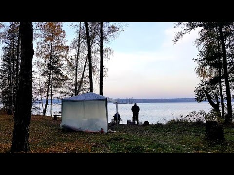 Видео: Двое Суток на Рыбалке! Лещей Поймали, Рыбу Закоптили! Рыбалка на Фидер на Чигиринском Водохранилище.