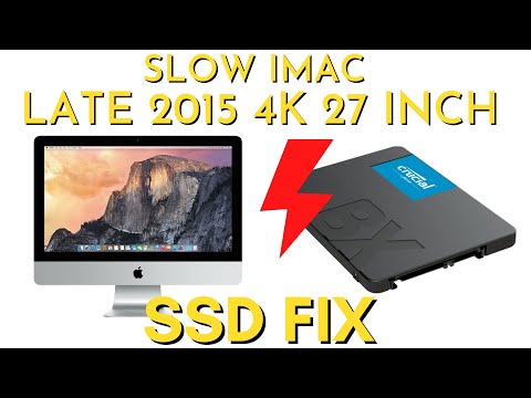 Видео: iMac 27" конца 2015 г. A1419 4K — МЕДЛЕННАЯ замена жесткого диска Fusion на новый внутренний SSD,...