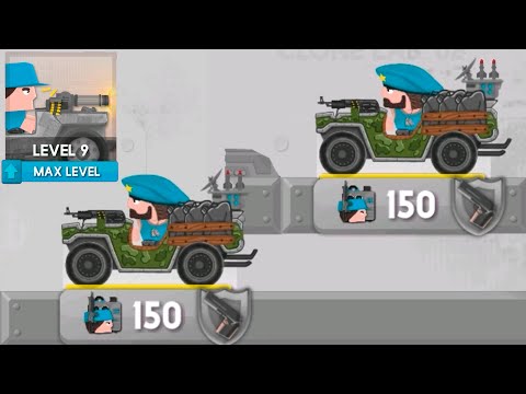 Видео: Прокачали джип до 9 уровня! Clone Armies 2D Games
