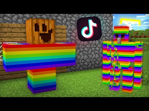 Видео: ПРОВЕРИЛ РАДУЖНЫЕ ЛАЙФХАКИ ИЗ ТИК ТОКА В МАЙНКРАФТ | Компот Minecraft