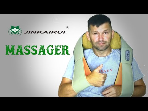 Видео: JinKaiRui u-образный Электрический шиацу массажер для спины, шеи, плеч, тела.