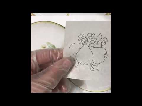 Видео: Роспись фарфора 4:  два способа переноса эскиза на фарфор.