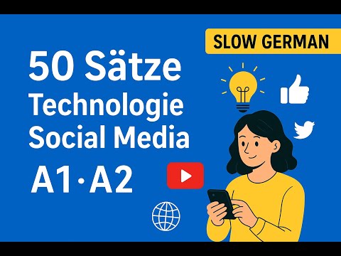 Видео: 50 фраз для технологий и социальных сетей | Изучайте немецкий язык A1 A2 | Немецкие предложения д...