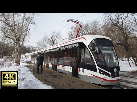 Видео: 25 маршрут трамвая. 12.03.2021 год. Москва.