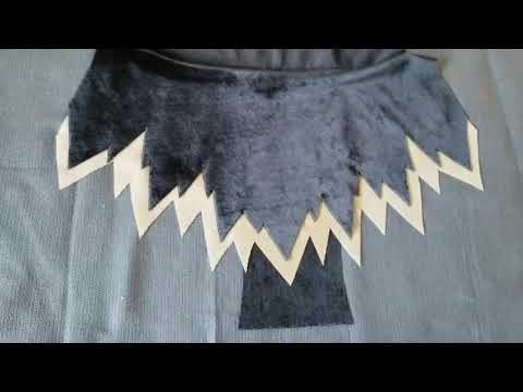 Видео: Бархатный купальник с драпировкой для ХГ.  Часть 2. Velvet leotard for RG with pleated chest element