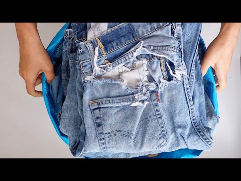 Видео: Я превратила 4 рваных джинсов в шокирующий результат!