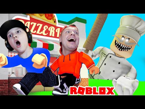 Видео: Сбежали из ПИЦЦЕРИИ в РОБЛОКС! ПОБЕГ от ПОВАРА в Roblox?