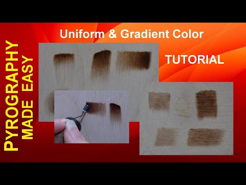 Видео: Pyrography Shading Tips, чтобы получить градиентную штриховку для начинающих в дровах