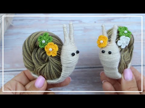 Видео: Немного пряжи и никаких отходов! Улитка - такая милая поделка из ниток / Yarn Snail DIY NataliDoma
