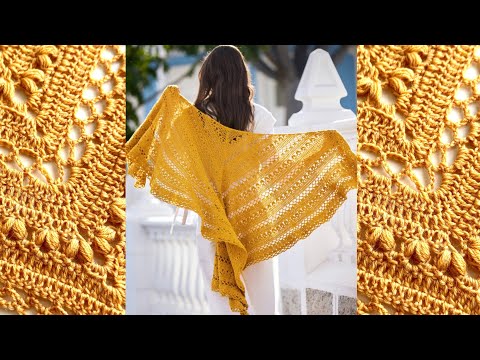 Видео: Такую красоту вы еще не вязали! 🤩🤩🤩 Вяжем трендовую шаль! 🌟 Попетельный МАСТЕР-КЛАСС!