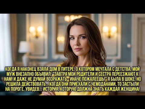 Видео: Взяла дом в Питере, а муж объявил Мама, папа и сестра будут жить с нами!