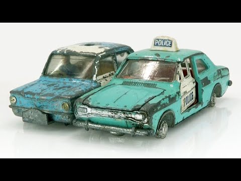 Видео: Панда-полицейский Форд и Санбим. Реставрация моделей Корги №506 и Динки №270.