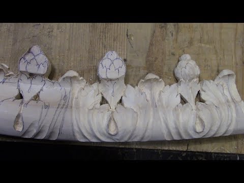 Видео: Резьба аканта на профиле каблучок