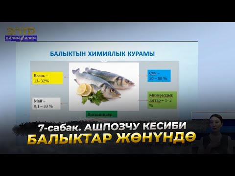 Видео: 7-сабак. АШПОЗЧУ. БАЛЫКТАР //Кесипке багыт