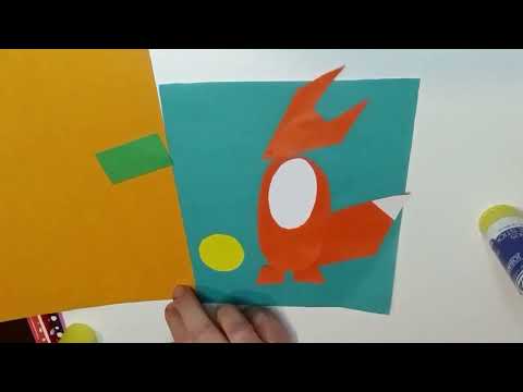 Видео: КЗДО "Яковлівський дитячий садок". Аплікація, конструювання з геометричних фігур. "Лисичка"