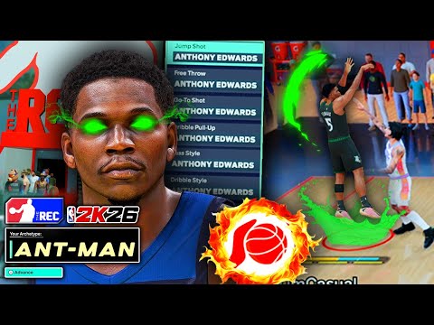 Видео: Реалистичная игра в Random Rec на 6'4 Энтони Эдвардс Билд *ТОЛЬКО Анимации Человека-муравья* NBA ...