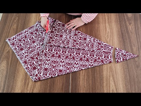 Видео: ✂🧵Кройка и пошив круглой юбки-зонтика с меньшим количеством ткани Очень прибыльный бизнес за 5 минут