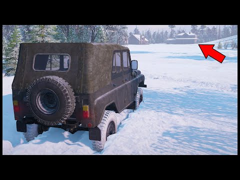 Видео: ЗАМЕЛО ДОРОГУ До ДОМА! ЕДЕМ ПО СНЕГУ! - SnowRunner