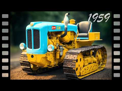 Видео: Каким был первый гусеничный  Landini? Модель C35 (1959)