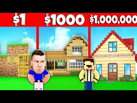Видео: НУБ И ПРО СТРОЯТ ДОМ ЗА 1$ vs. ДОМ ЗА 1.000.000$ В МАЙНКРАФТ! БИТВА ПОСТРОЕК - Нуб против Про