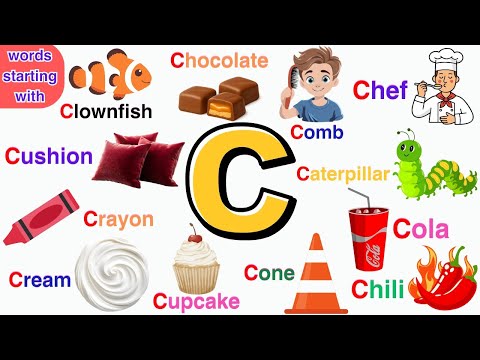 Видео: Слова на букву С для детей! 🧁 Выучите 50 слов на букву С — Часть 2 | Изучение алфавита