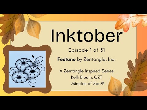 Видео: День 1 Inktober 2025 — дзентангл для начинающих — Festune